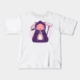 Grim reaper cat Kids T-Shirt